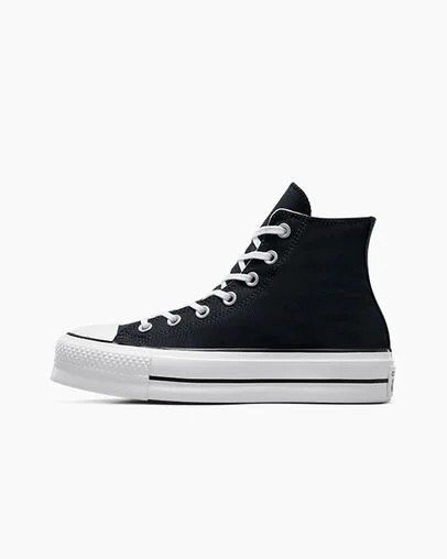 Black / White Converse Chuck Taylor All Star Lift Platform Women Canvas Shoes Singapore | C-27164939