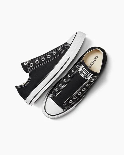 Black / White Converse Chuck Taylor All Star Women Slip On Shoes Singapore | C-48612509