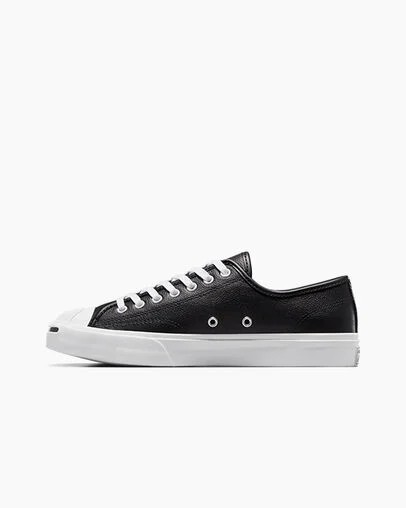 Black / White Converse Jack Purcell Leather Women Tennis Shoes Singapore | C-20856139
