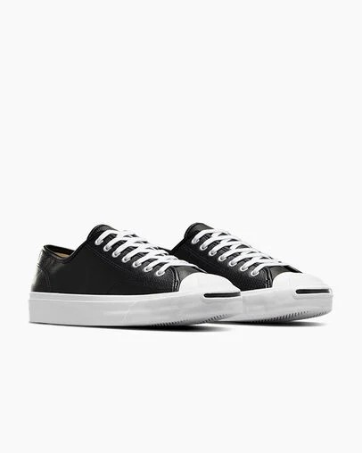 Black / White Converse Jack Purcell Leather Women Tennis Shoes Singapore | C-20856139