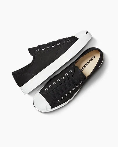 Black / White Converse Jack Purcell Men Canvas Shoes Singapore | C-29078469