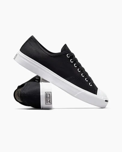 Black / White Converse Jack Purcell Men Canvas Shoes Singapore | C-29078469