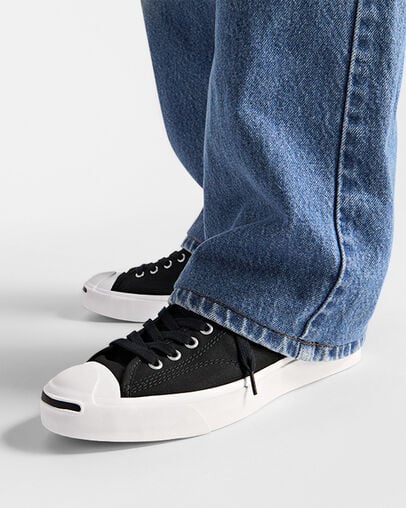 Black / White Converse Jack Purcell Women Canvas Shoes Singapore | C-03541969