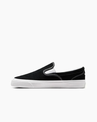 Black / White Converse One Star CC Pro Suede Slip Men Skate Shoes Singapore | C-09734829
