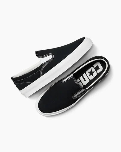 Black / White Converse One Star CC Pro Suede Slip Men Skate Shoes Singapore | C-09734829