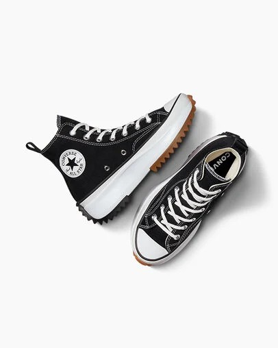 Black / White Converse Run Star Hike Men Platform Shoes Singapore | C-84936529