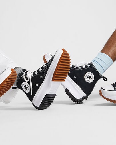 Black / White Converse Run Star Hike Men Platform Shoes Singapore | C-84936529