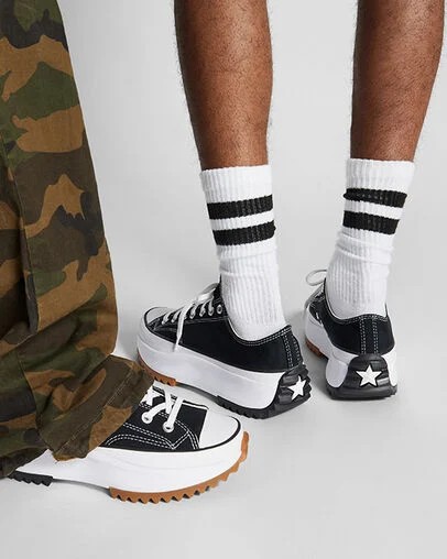 Black / White Converse Run Star Hike Men Platform Shoes Singapore | C-57643189