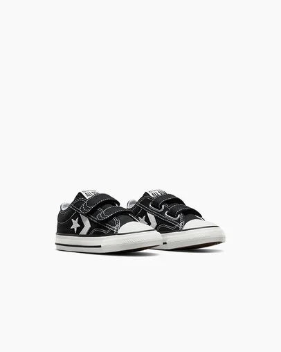 Black / White Converse Star Player 76 Easy-On Kids' Canvas Shoes Singapore | C-23167809