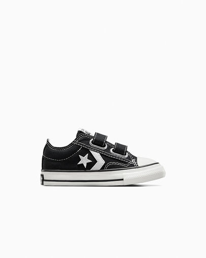 Black / White Converse Star Player 76 Easy-On Kids\' Canvas Shoes Singapore | C-23167809