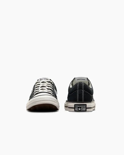 Black / White Converse Star Player 76 Foundational Kids' Canvas Shoes Singapore | C-78421369