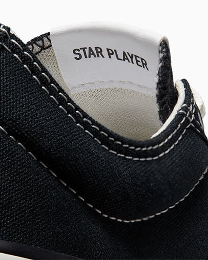 Black / White Converse Star Player 76 Foundational Kids' Canvas Shoes Singapore | C-78421369