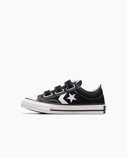 Black / White Converse Star Player 76 Kids' Sneakers Singapore | C-98361049