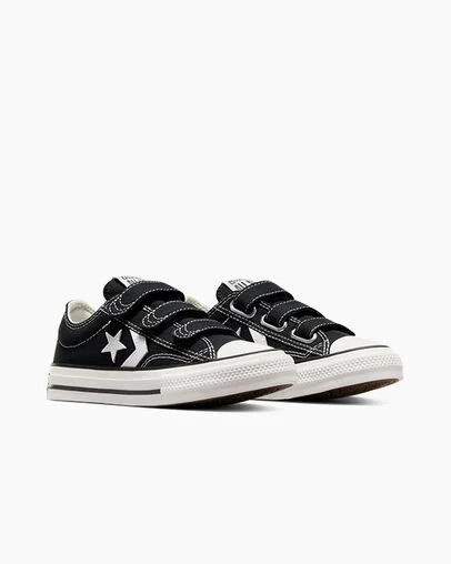 Black / White Converse Star Player 76 Kids' Sneakers Singapore | C-98361049