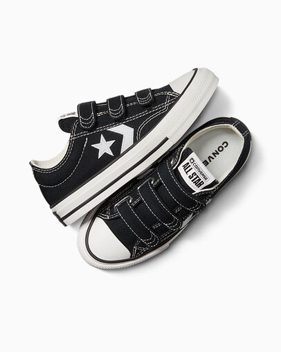 Black / White Converse Star Player 76 Kids' Sneakers Singapore | C-98361049