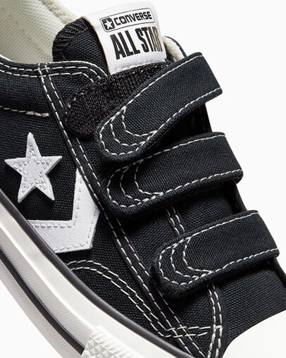 Black / White Converse Star Player 76 Kids' Sneakers Singapore | C-98361049