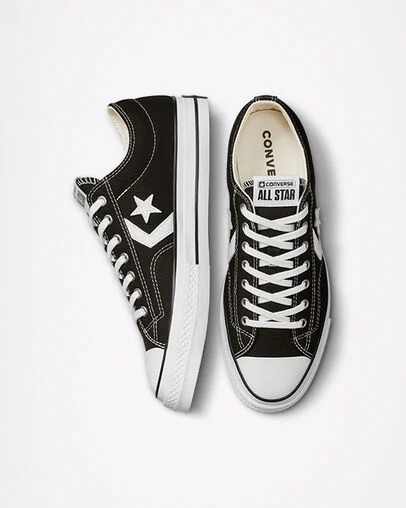 Black / White Converse Star Player 76 Premium Men Canvas Shoes Singapore | C-35296089