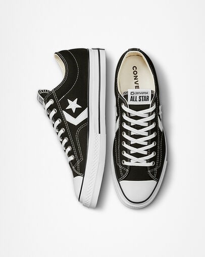 Black / White Converse Star Player 76 Premium Women Canvas Shoes Singapore | C-92754169