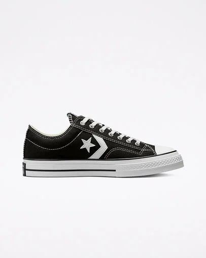 Black / White Converse Star Player 76 Premium Women Canvas Shoes Singapore | C-92754169