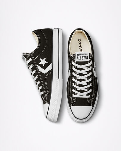 Black / White Converse Star Player 76 Premium Women Canvas Shoes Singapore | C-69210379