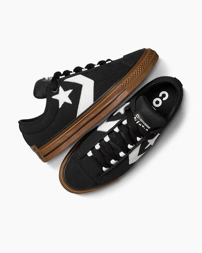Black / White Converse Star Player 76 Puff Women Skate Shoes Singapore | C-05842199