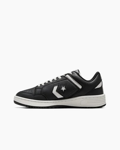 Black / White Converse Weapon Leather Men Basketball Shoes Singapore | C-31047629