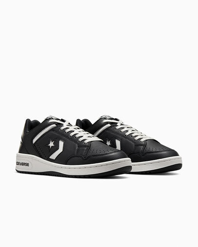 Black / White Converse Weapon Leather Men Basketball Shoes Singapore | C-31047629