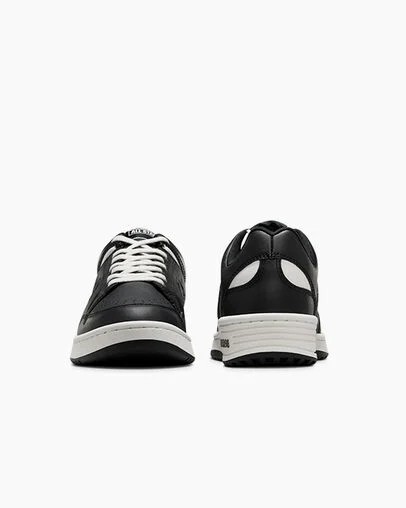 Black / White Converse Weapon Leather Men Basketball Shoes Singapore | C-31047629
