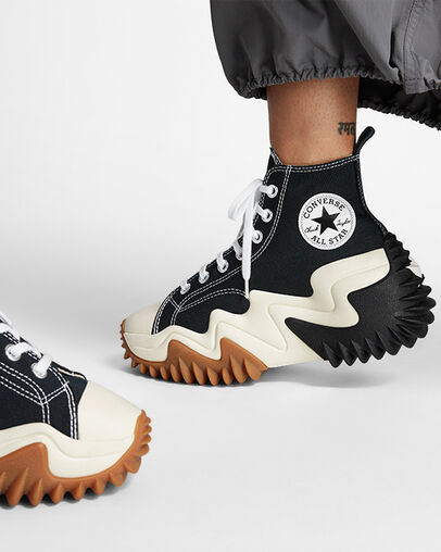 Black / White / Orange Converse Run Star Motion Women Platform Shoes Singapore | C-89610279