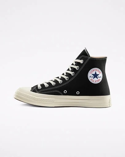 Black / White / Red Converse Converse x PLAY Comme des Garçons Chuck 70 Women Sneakers Singapore | C-63089519
