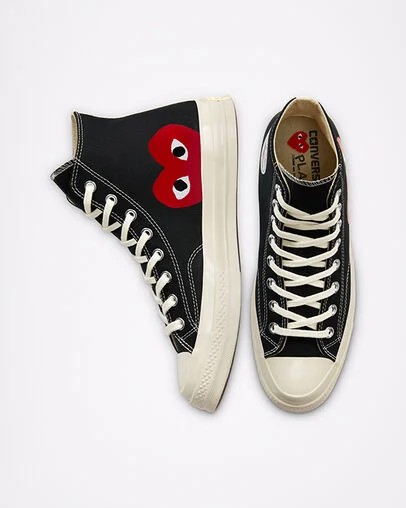 Black / White / Red Converse Converse x PLAY Comme des Garçons Chuck 70 Women Sneakers Singapore | C-63089519