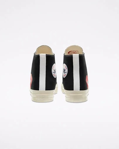 Black / White / Red Converse Converse x PLAY Comme des Garçons Chuck 70 Women Sneakers Singapore | C-63089519
