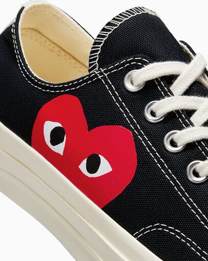 Black / White / Red Converse Converse x PLAY Comme des Garçons Chuck 70 Women Sneakers Singapore | C-72598639