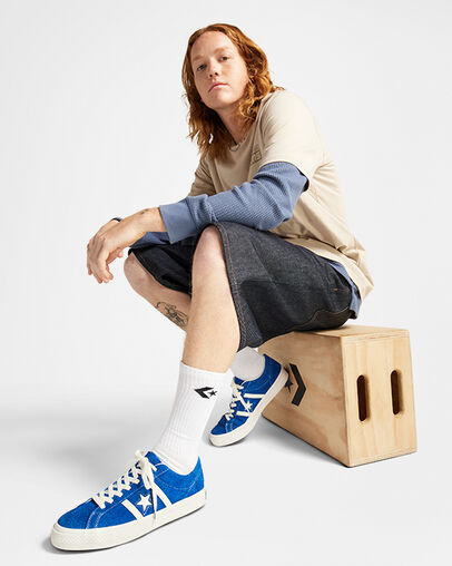Blue Converse CONS One Star Academy Pro Suede Men Skate Shoes Singapore | C-01234799