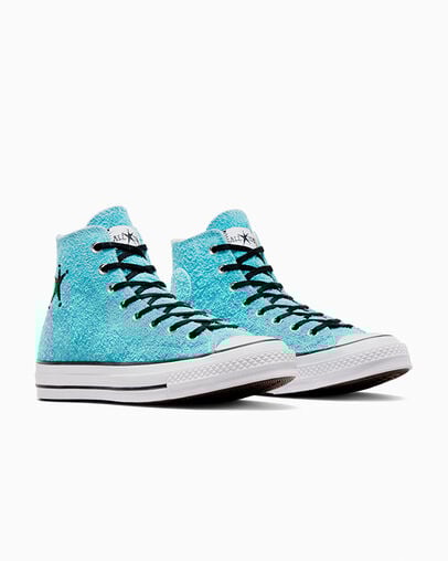 Blue Converse Converse x Stüssy Chuck 70 Women Sneakers Singapore | C-18967049