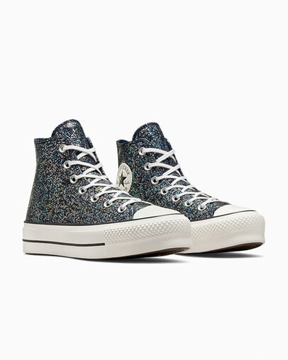 Blue / Black Converse Chuck Taylor All Star Lift Women Platform Shoes Singapore | C-35812499