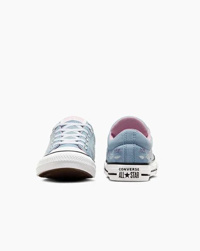 Blue / Pink Converse Chuck Taylor All Star Street Tiny Florals Kids' Sneakers Singapore | C-56342799