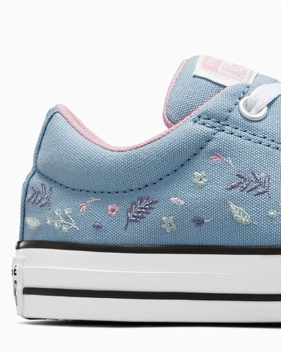 Blue / Pink Converse Chuck Taylor All Star Street Tiny Florals Kids' Sneakers Singapore | C-56342799