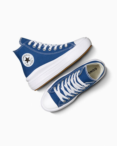 Blue / White / Black Converse Chuck Taylor All Star Move Women Platform Shoes Singapore | C-26840799