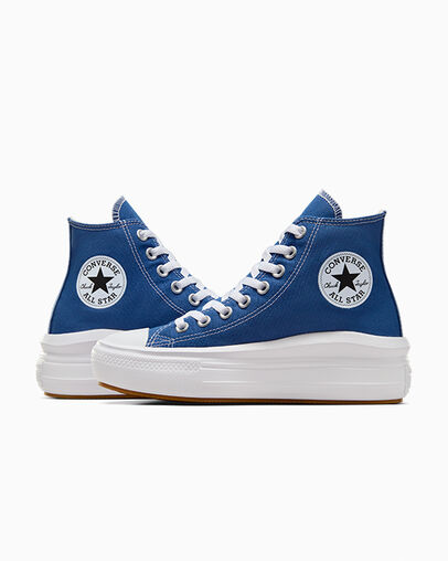 Blue / White / Black Converse Chuck Taylor All Star Move Women Platform Shoes Singapore | C-26840799