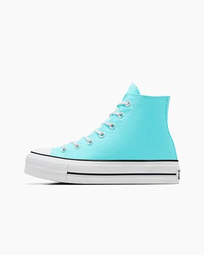 Blue / White / Black Converse Chuck Taylor All Star Lift Platform Women Canvas Shoes Singapore | C-57360219