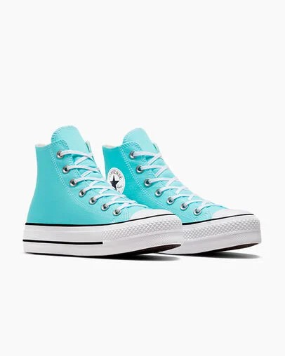 Blue / White / Black Converse Chuck Taylor All Star Lift Platform Women Canvas Shoes Singapore | C-57360219