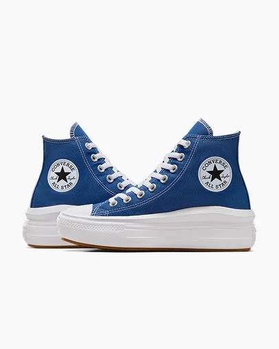 Blue / White / Black Converse Chuck Taylor All Star Move Men Platform Shoes Singapore | C-03486959