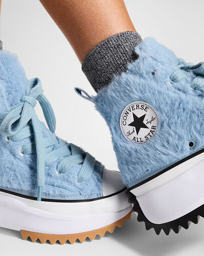 Blue / White / Black Converse Run Star Hike Women Platform Shoes Singapore | C-02918749