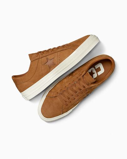 Brown Converse CONS One Star Pro Nubuck Women Tennis Shoes Singapore | C-05793169