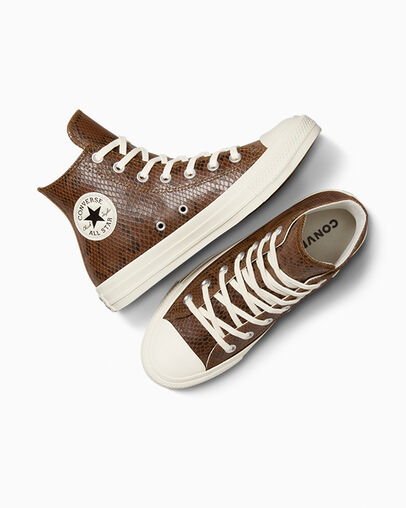 Brown Converse Chuck Taylor All Star Snakeskin Print Women Sneakers Singapore | C-15260399
