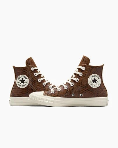 Brown Converse Chuck Taylor All Star Snakeskin Print Women Sneakers Singapore | C-15260399