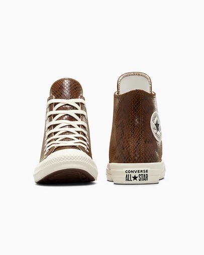 Brown Converse Chuck Taylor All Star Snakeskin Print Women Sneakers Singapore | C-15260399