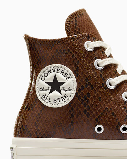Brown Converse Chuck Taylor All Star Snakeskin Print Women Sneakers Singapore | C-15260399