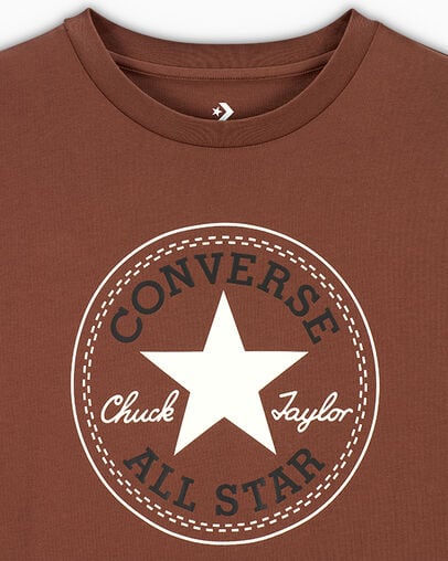 Brown Converse Go-To All Star Patch Standard-Fit Women T Shirts Singapore | C-50829619